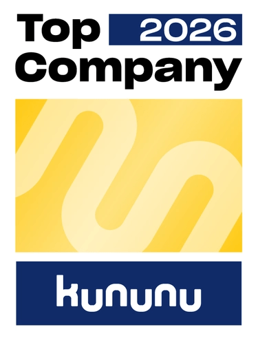 Blue and white logo with text reading "Top Company 2025" and "kununu" below.